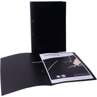 KEBAfolder Softring binder;grey rings/black cover 1x80