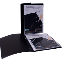 KEBAfolder Softring display book;black w pocket 3x80 incl 10 pockets