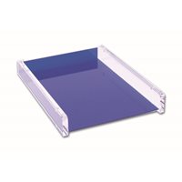KEBAdesk letter tray w.magnets;Blue/Transp