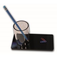 KEBAdesk pen & clip holder;Black/Transp