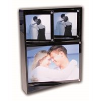 KEBAdesk spin frame 3 photos;Black/Transp