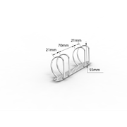 Ringmekanism 21-70-21 D-ring för ;pres.pärm 55 mm