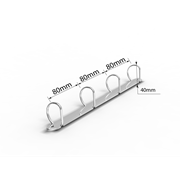 Ringmekanism 3x80 D-ring för ;pres.pärm 40 mm