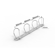 Ringmekanism 3x80 D-ring för ;pres.pärm 55 mm