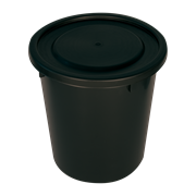 KEBAsort tunna med lock 35l;svart