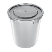 KEBAsort tunna med lock 35l;ljusgrå