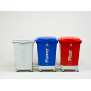 KEBAsort Sorteringsvagn;3 st 90-liters kärl med tillbehör
