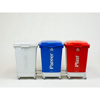 KEBAsort Sorteringsvagn;3 st 90-liters kärl med tillbehör