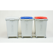 KEBAsort återvinningsstation;3 st 90-liters grå kärl med tillbehör