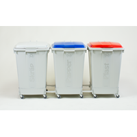 KEBAsort återvinningsstation;3 st 90-liters grå kärl med tillbehör