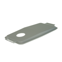 KEBAsort grått lock för 60-liters;tunna med hål för returburkar