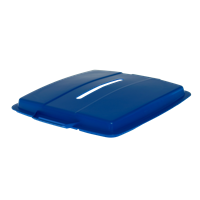 KEBAsort blått lock för 90-liters;tunna med hål för papper 230mm