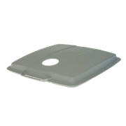 KEBAsort grått lock för 90-liters;tunna med hål för returburkar